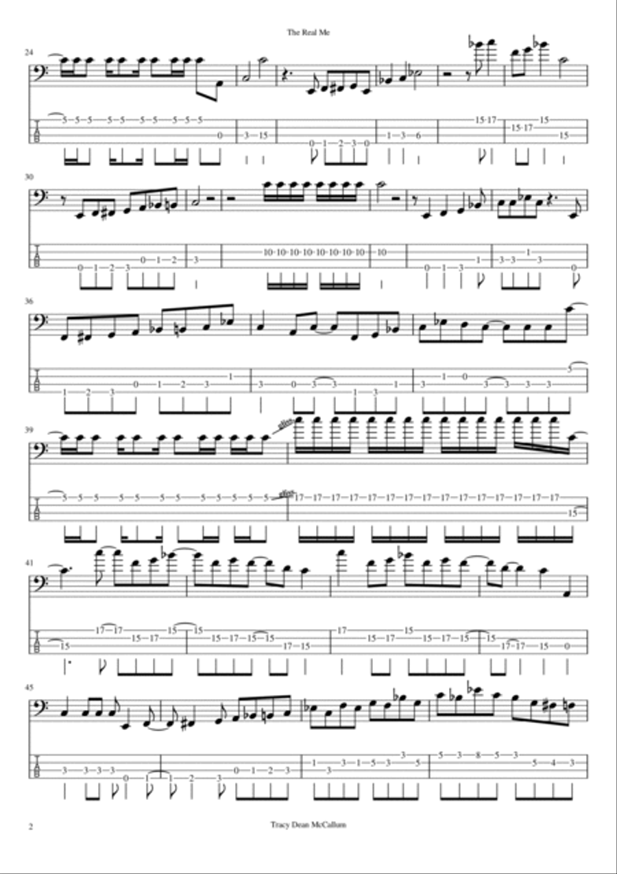 The Real Me The Real Me Guitar Tablature scores gallery preview page 2