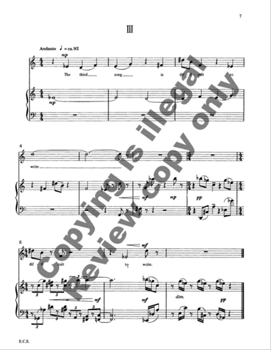 Five Short Songs Five Short Songs Soprano Voice scores gallery preview page 5