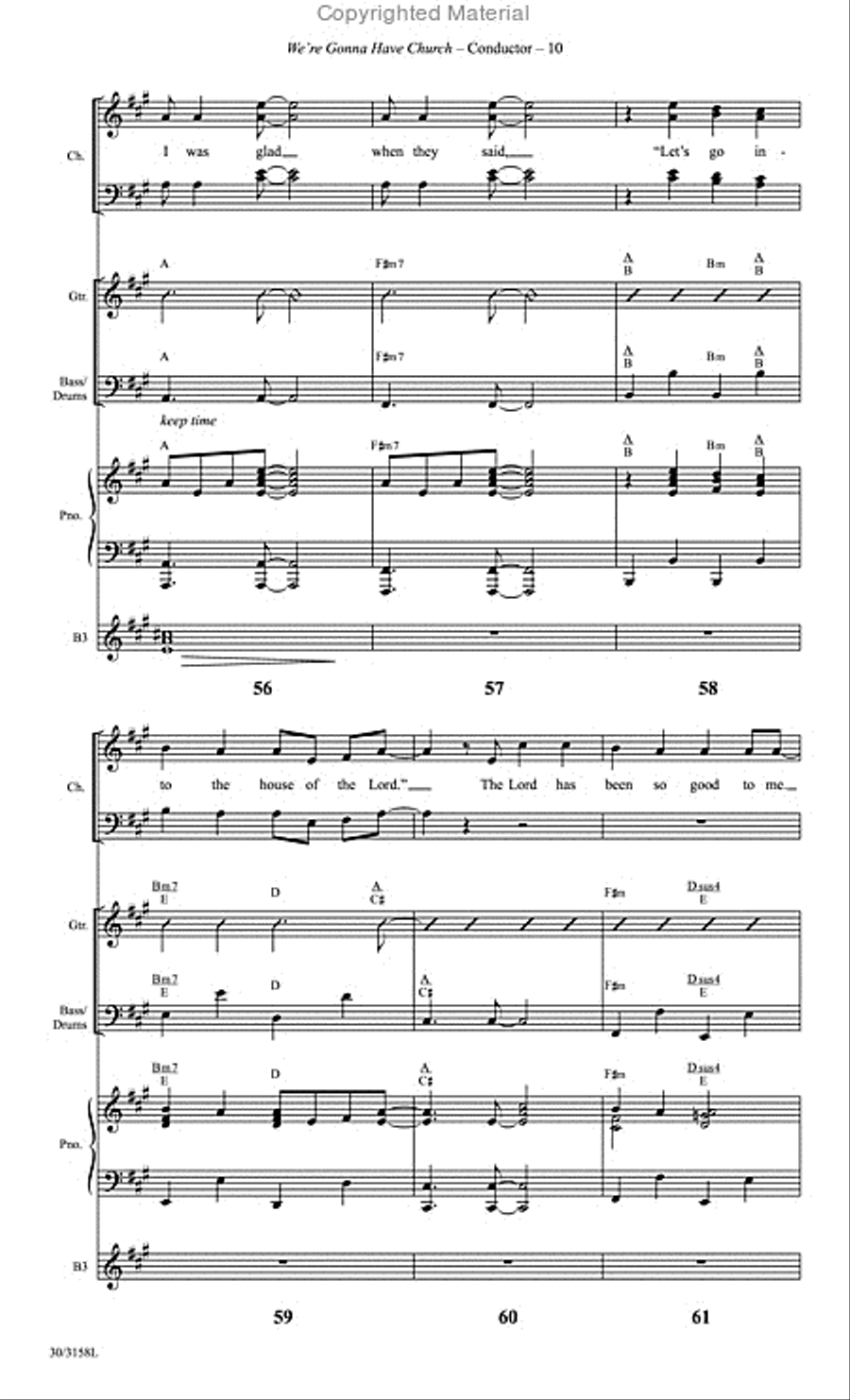 We're Gonna Have Church - Rhythm Score and Parts Choir scores gallery preview page 11