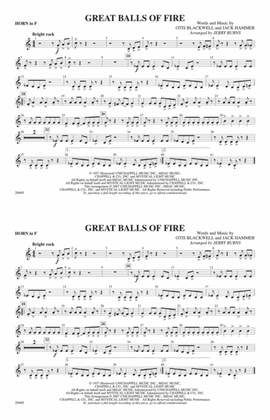 Great Balls of Fire: 1st F Horn