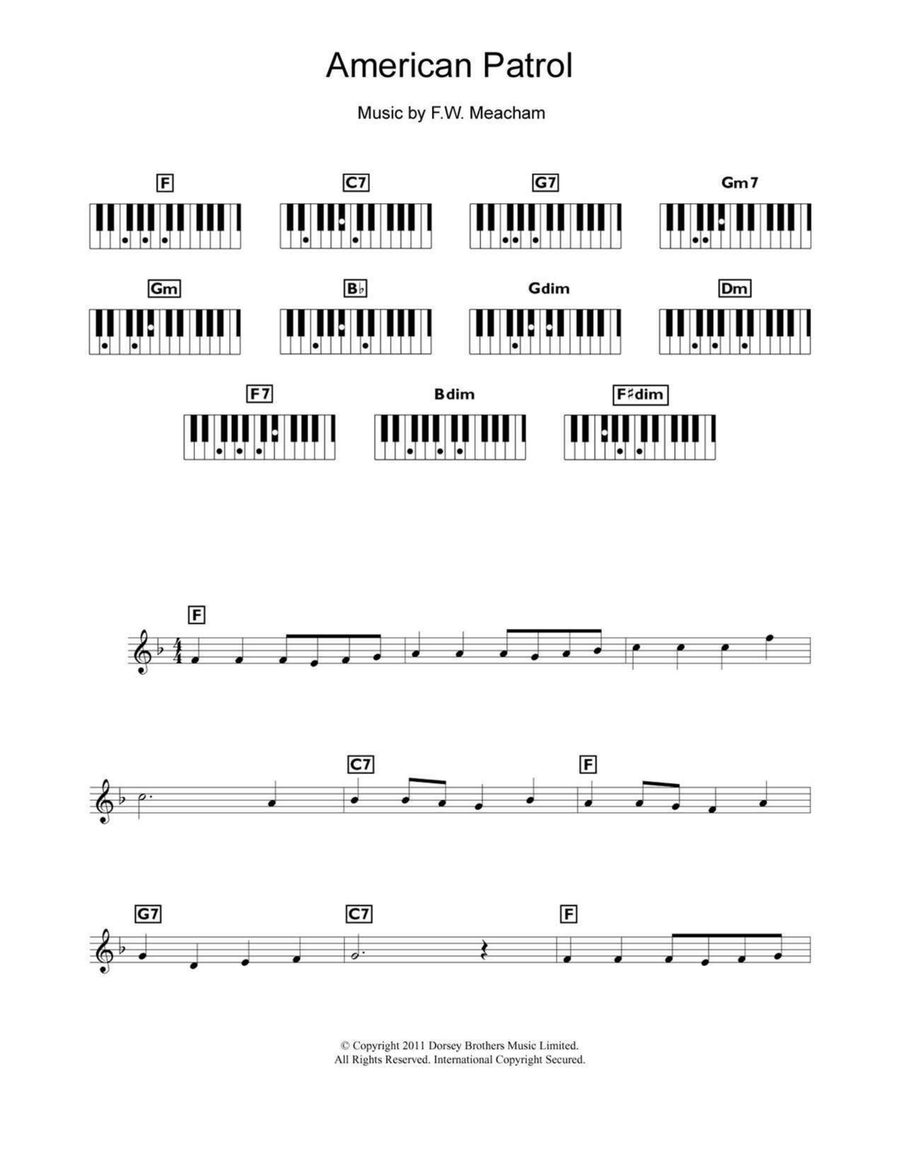 American Patrol American Patrol Piano scores gallery preview page 1