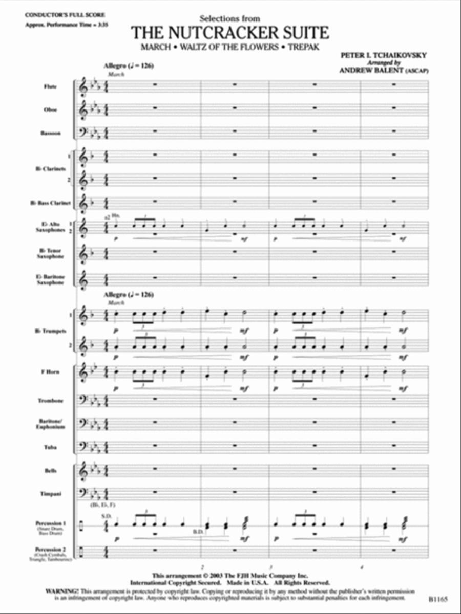 The Nutcracker Suite Concert Band scores gallery preview page 2