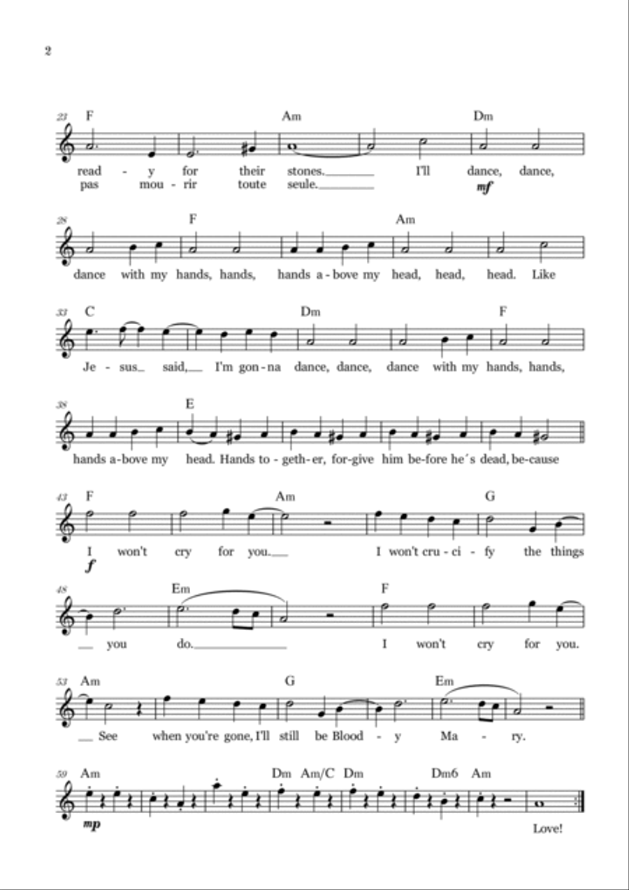 Bloody Mary Violin Solo scores gallery preview page 2