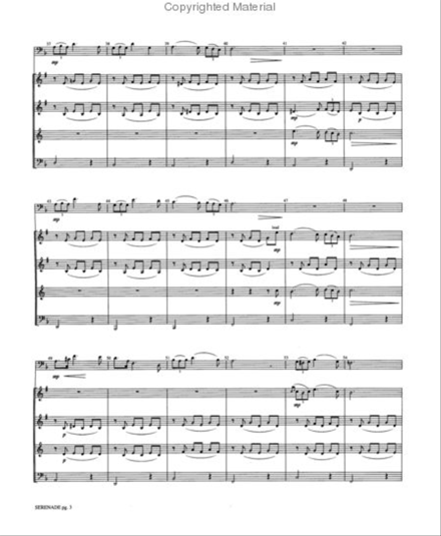 Serenade (from Swan Songs) Brass Quintet scores gallery preview page 3