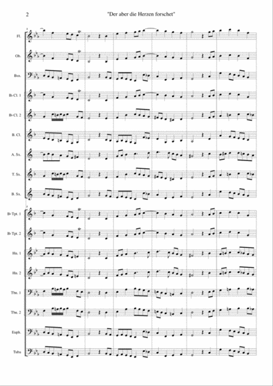 Der aber die Herzen forschet Concert Band scores gallery preview page 3