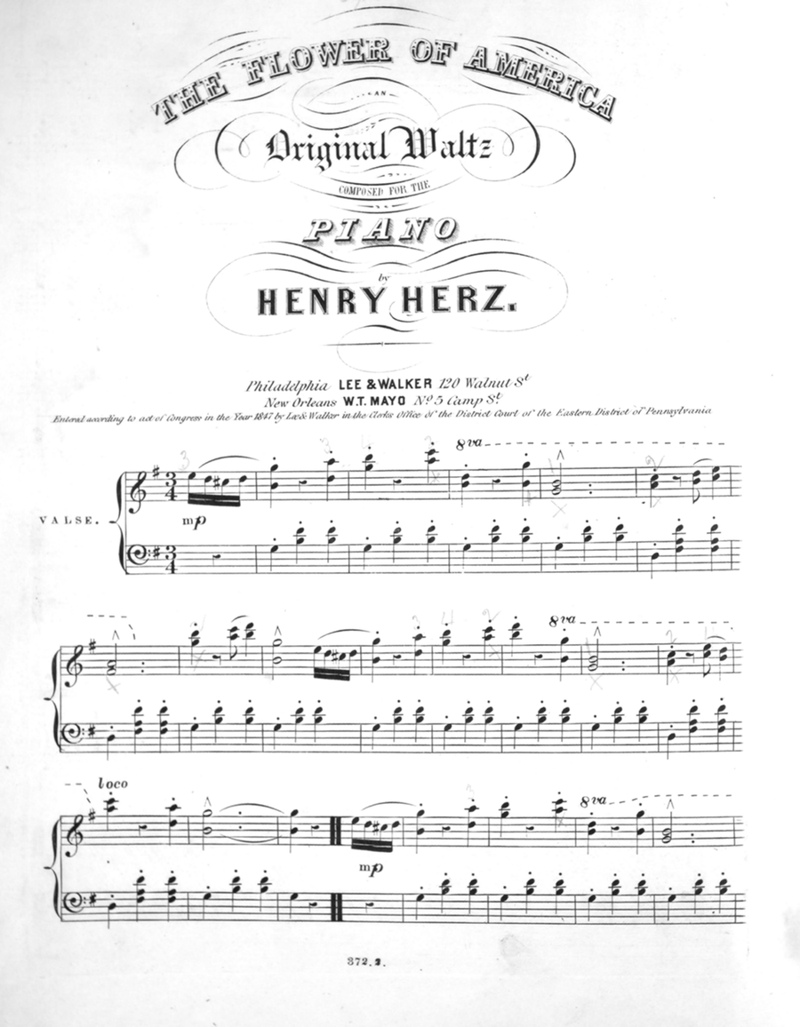 The Flower of America. Original Waltz