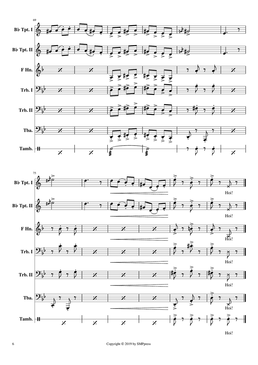Freilach - A Joyful Yiddish Dance Brass Ensemble scores gallery preview page 6