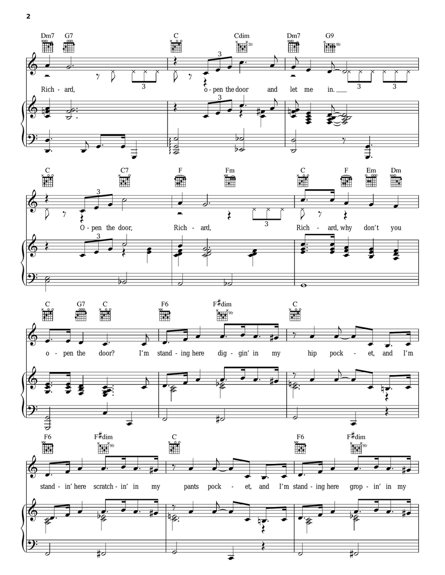 Open The Door, Richard! Guitar scores gallery preview page 2