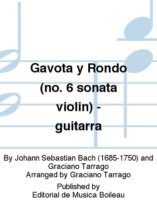 Gavota y Rondo (no. 6 sonata violin) - guitarra