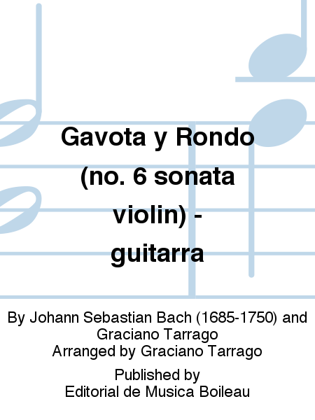 Gavota y Rondo (no. 6 sonata violin) - guitarra
