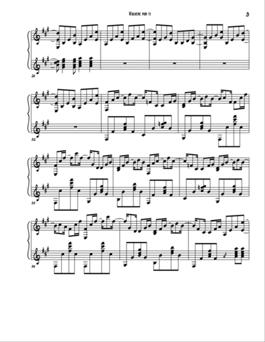 VOLVERE POR TI VOLVERE POR TI Guitar Solo scores gallery preview page 3