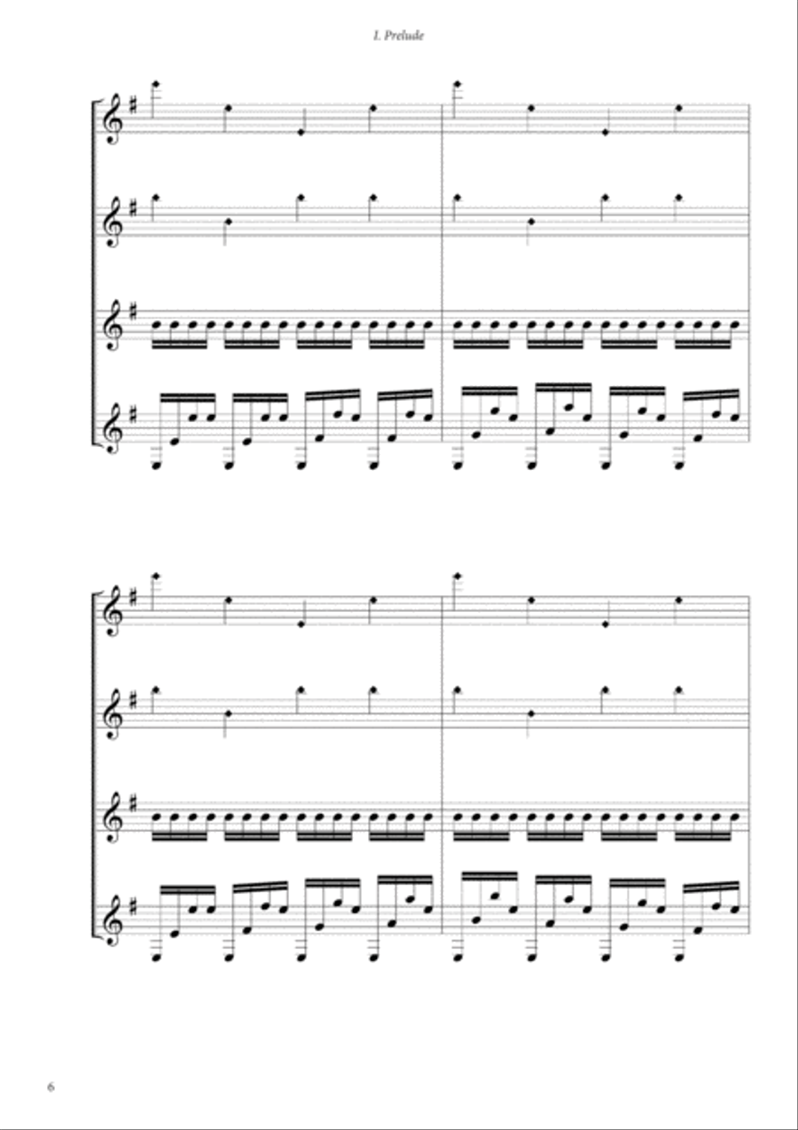 Suite for Guitars Quartet Classical Guitar scores gallery preview page 6