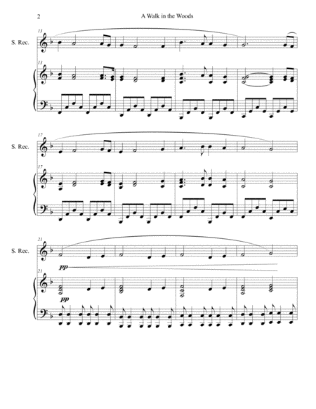 A Walk in the Woods - Duet for Piano and Recorder