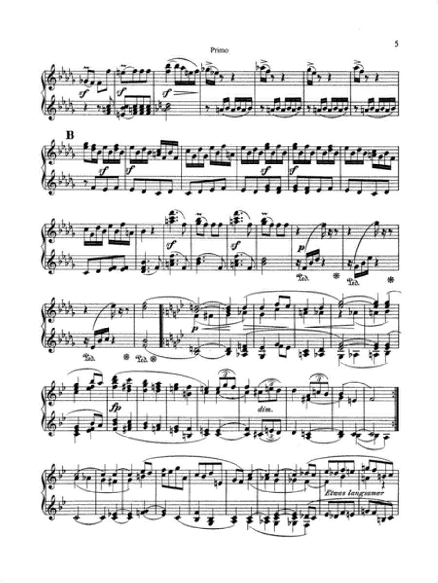 Schumann: Oriental Pictures (Six Impromptus, Op. 66) Piano Duet scores gallery preview page 4