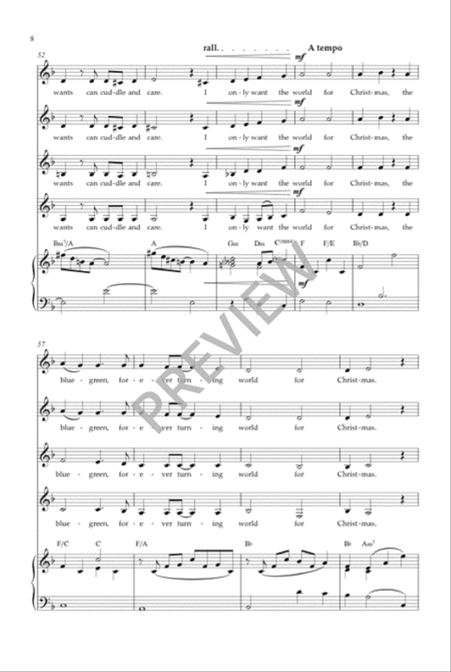 The World for Christmas (SSAA) SSAA scores gallery preview page 9