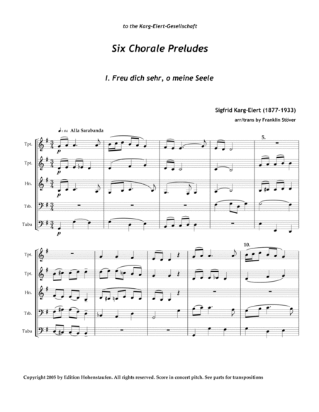 Six Chorale Preludes
