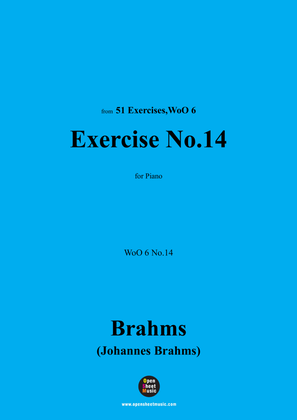 Book cover for Brahms-Exercise No.14,WoO 6 No.14,for Piano