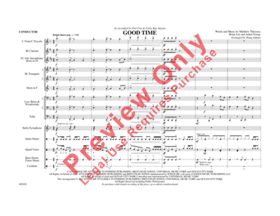 Good Time Good Time Marching Band scores gallery preview page 2