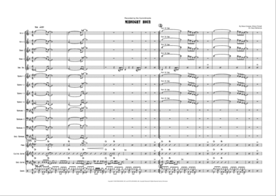 In The Midnight Hour Jazz Ensemble scores gallery preview page 1