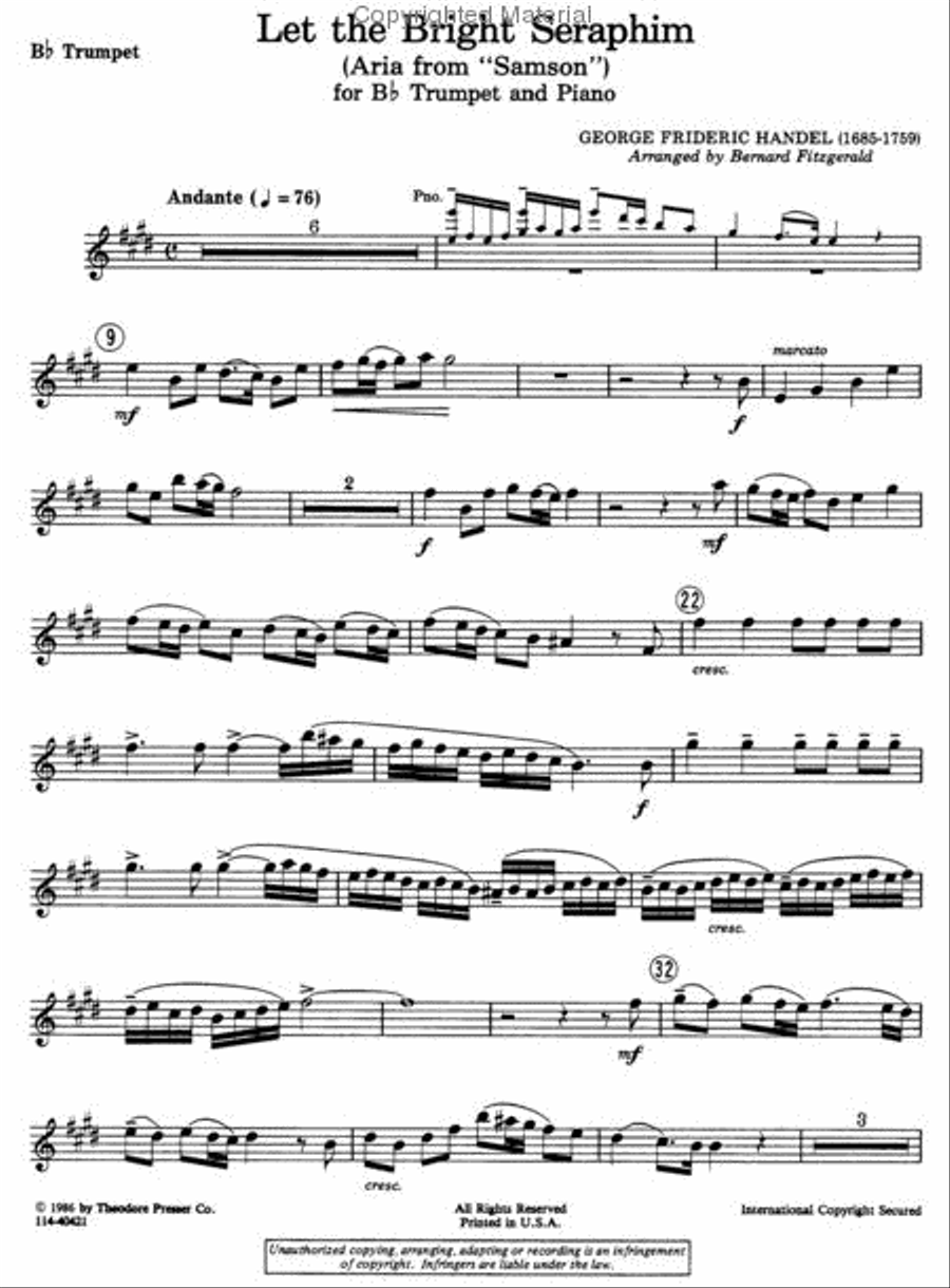 Let the Bright Seraphim Chamber Music scores gallery preview page 3