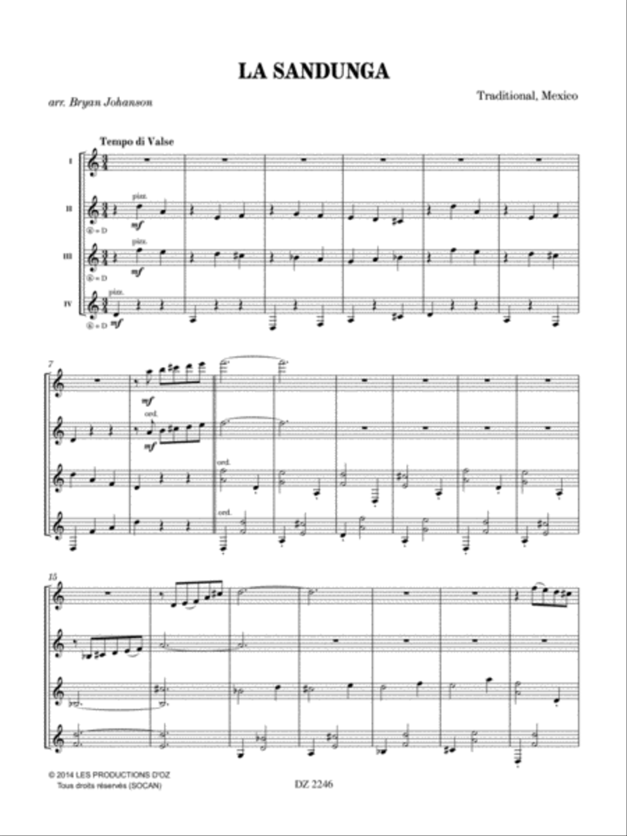 World Tour - La Sanduga - Mexico Guitar Ensemble scores gallery preview page 3