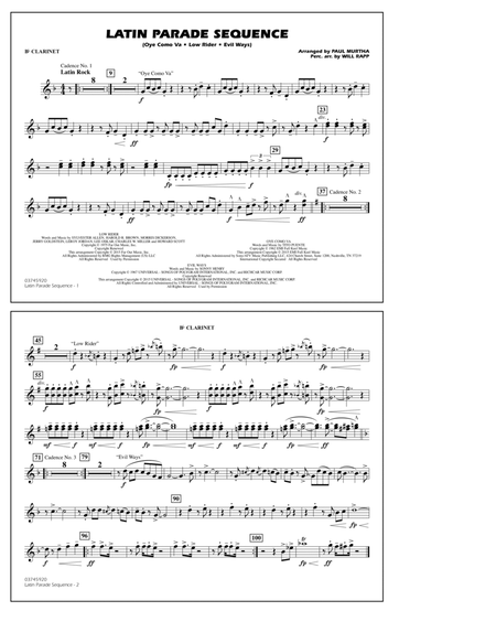 Latin Parade Sequence - Bb Clarinet