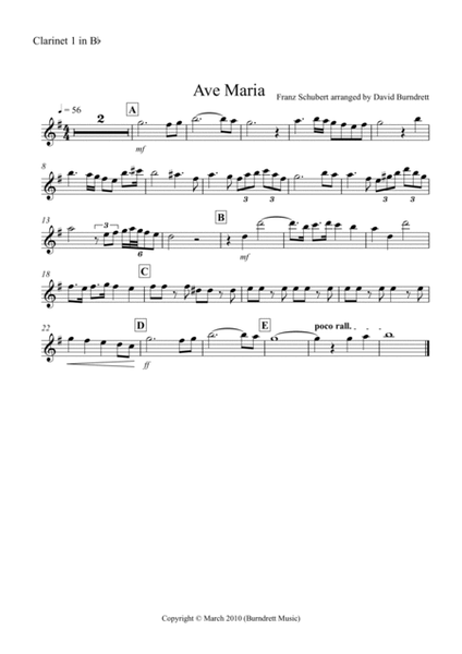 Ave Maria for Clarinet Quintet image number null