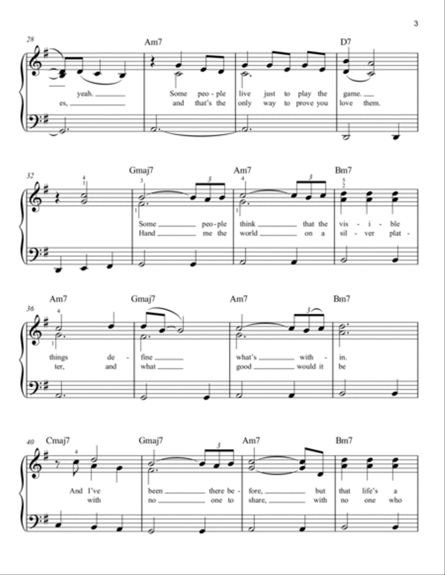 If I Ain't Got You Easy Piano scores gallery preview page 3