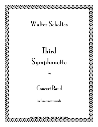 Book cover for Third Symphonette for Band