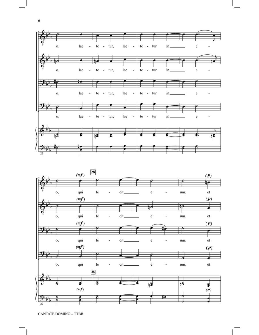 Cantate Domino Cantate Domino TTBB scores gallery preview page 4