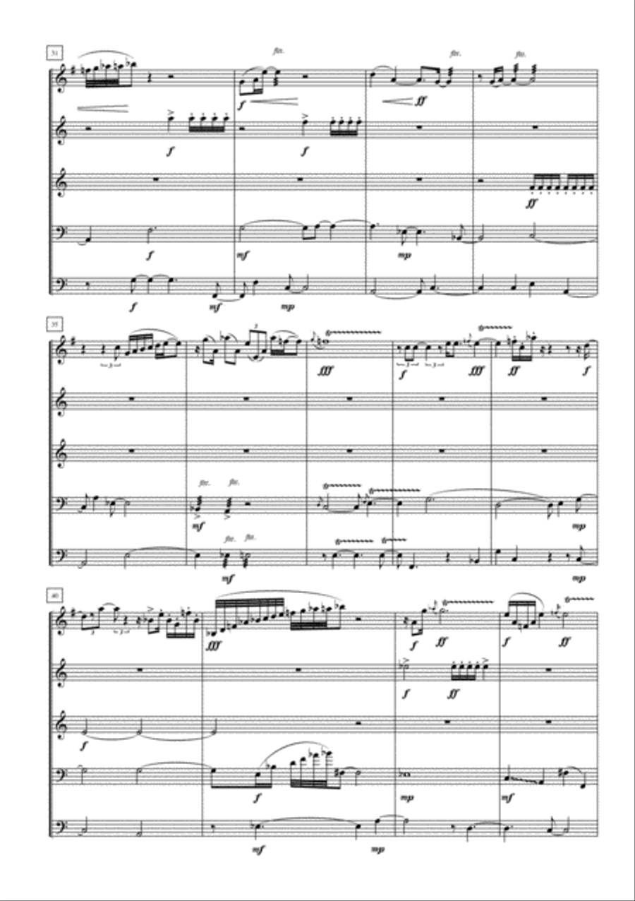Aires for Brass Quintet Aires for Brass Quintet Brass Quintet scores gallery preview page 4