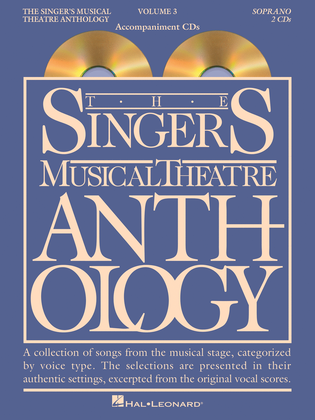 Book cover for The Singer's Musical Theatre Anthology - Volume 3 - Soprano (CD only)