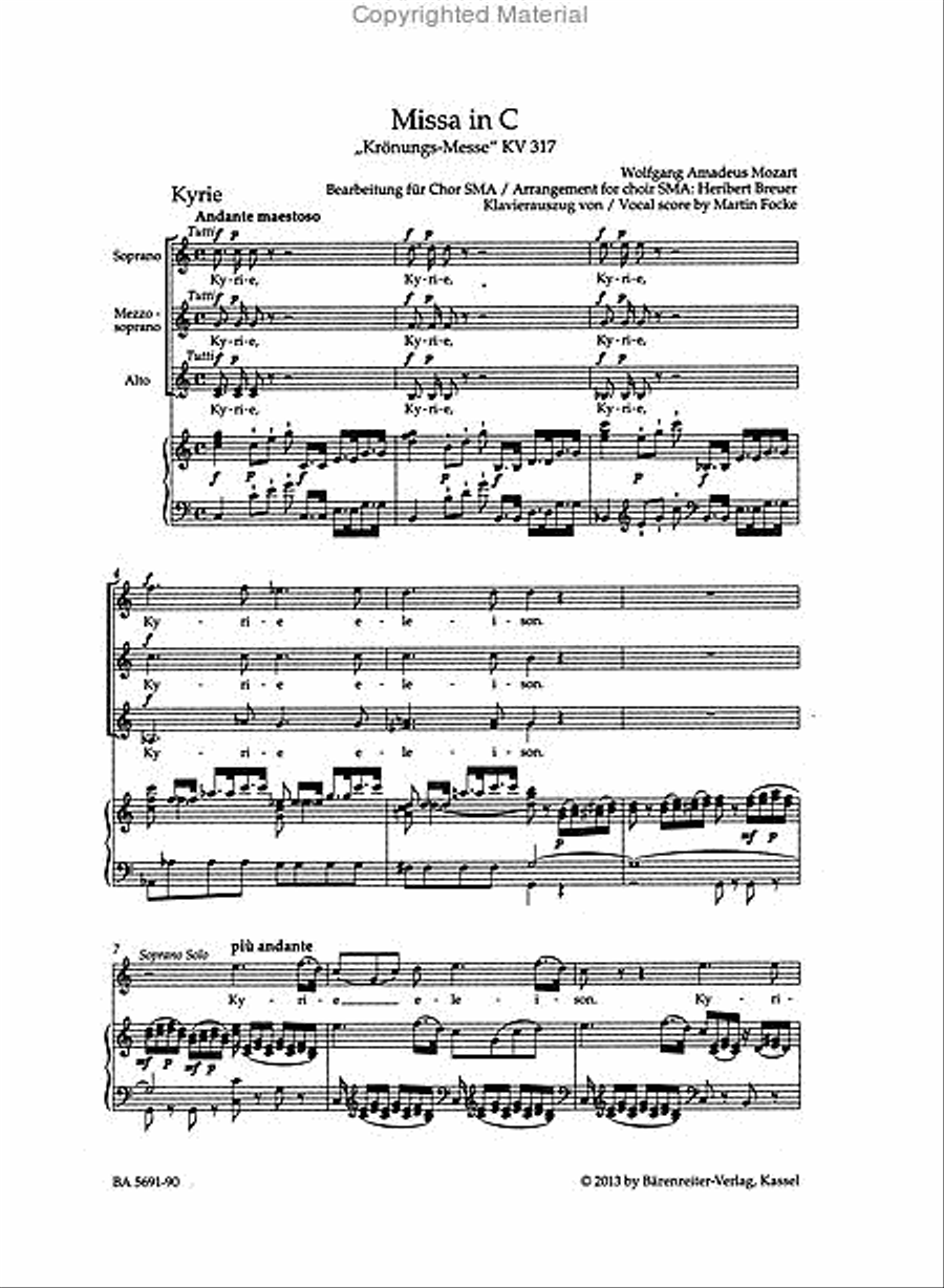 Missa C major K. 317 