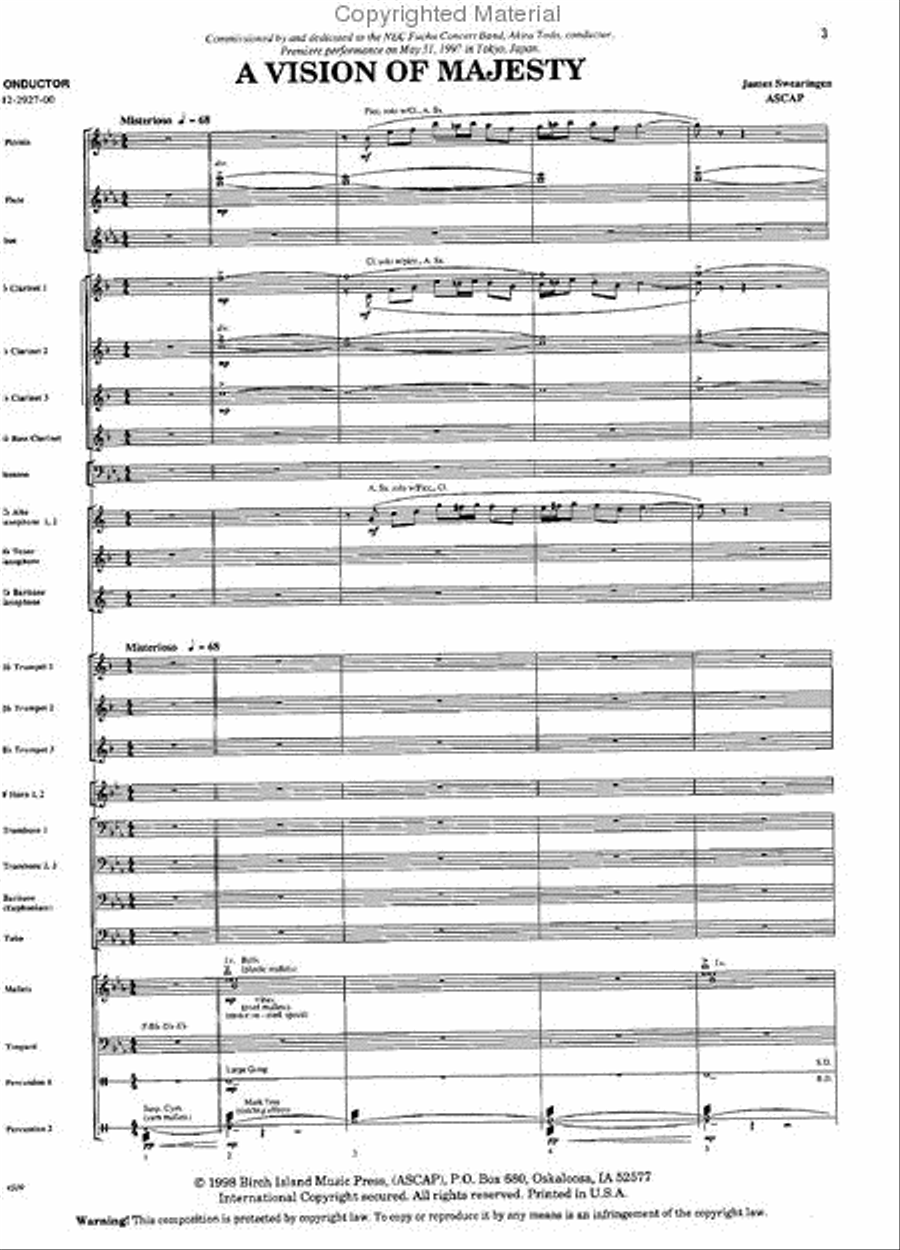 A Vision of Majesty Concert Band scores gallery preview page 2