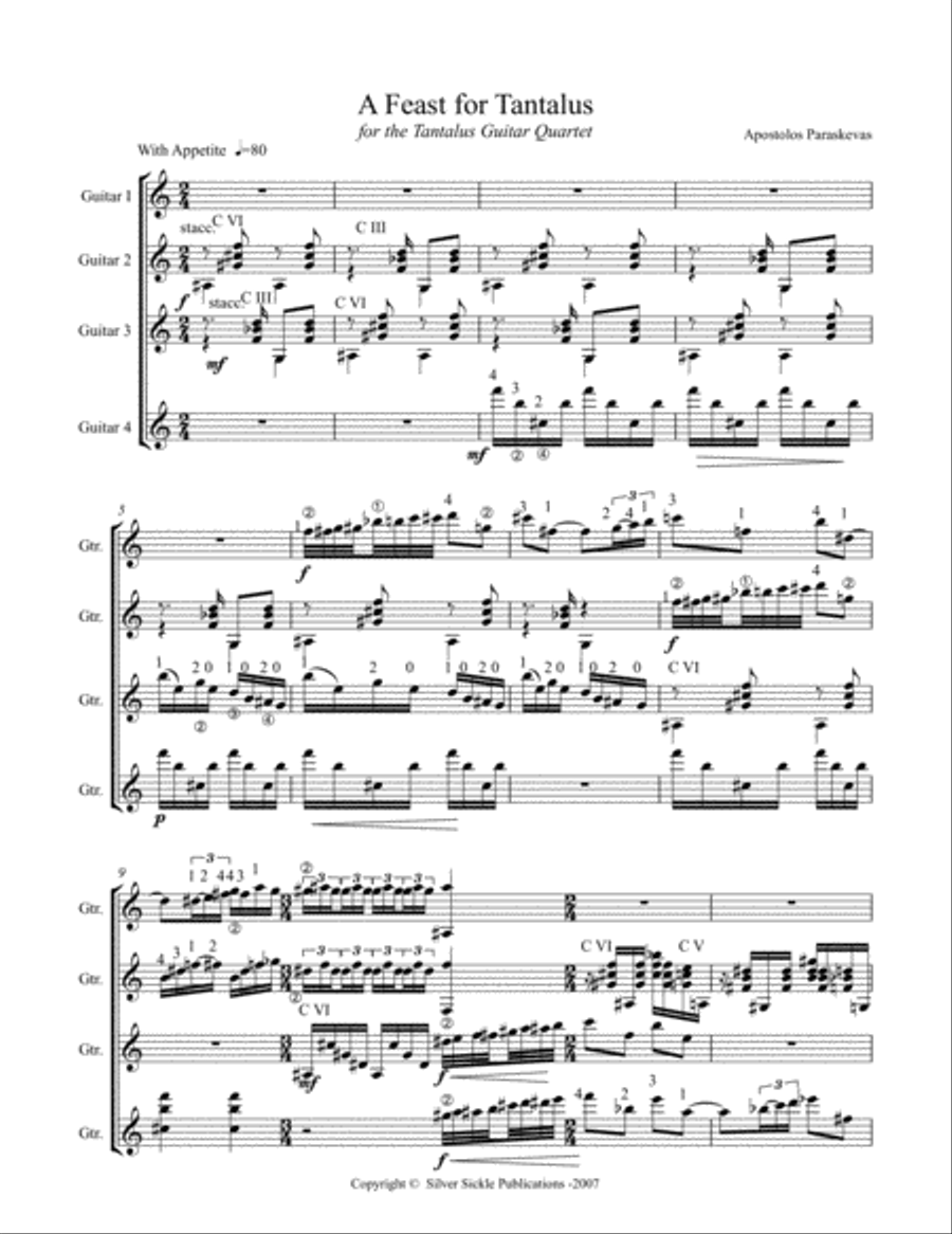 A Feast For Tantalus Small Ensemble scores gallery preview page 4
