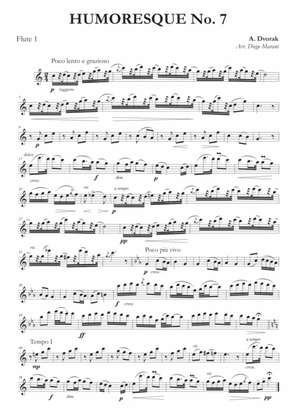 Humoresque No. 7 for Flute Quartet