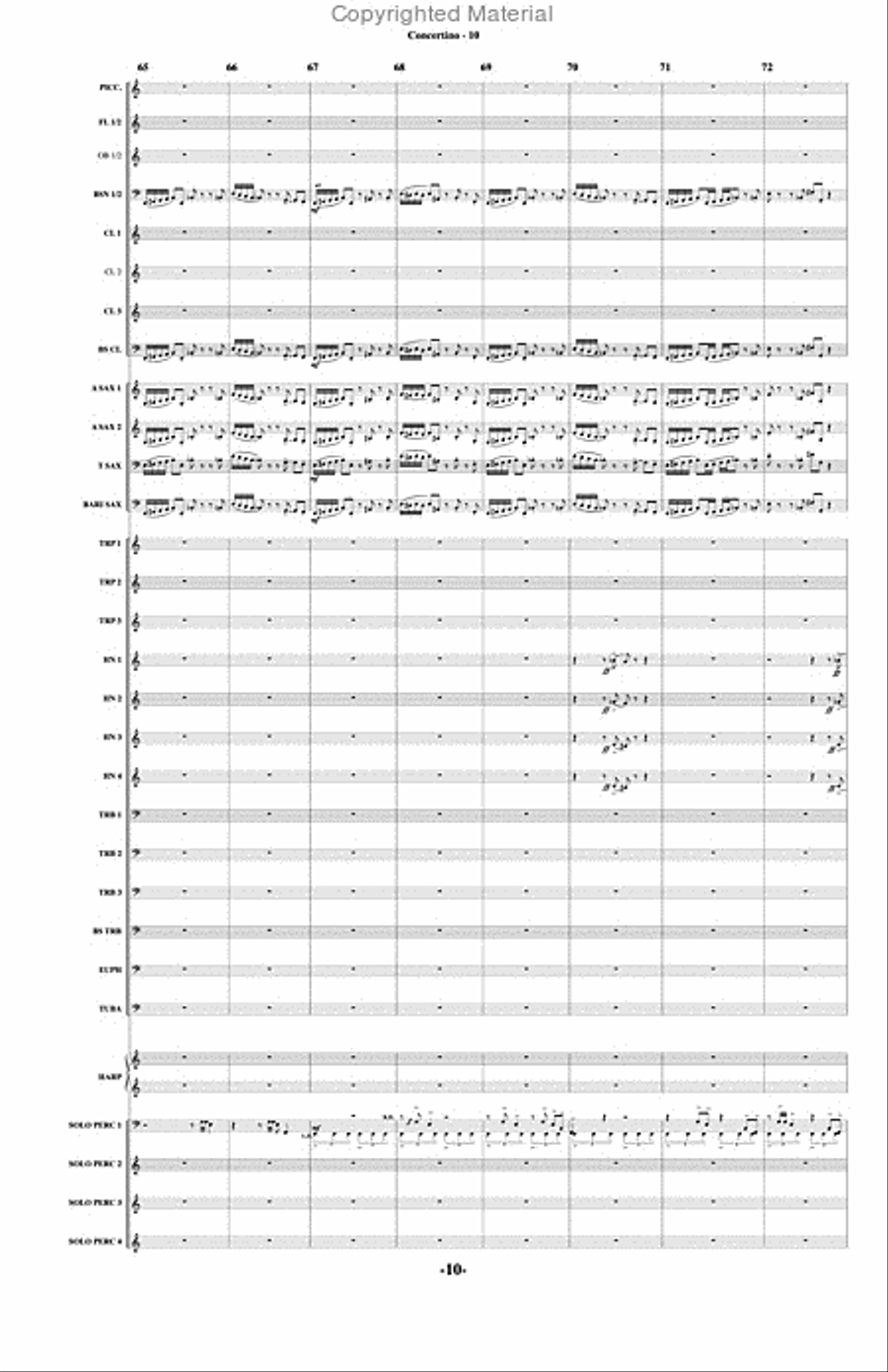 Concertino for 4 Percussion Concertino for 4 Percussion Concert Band scores gallery preview page 11