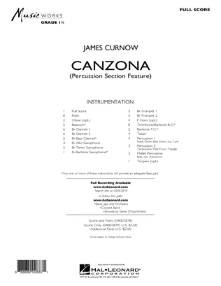 Book cover for Canzona - Conductor Score (Full Score)