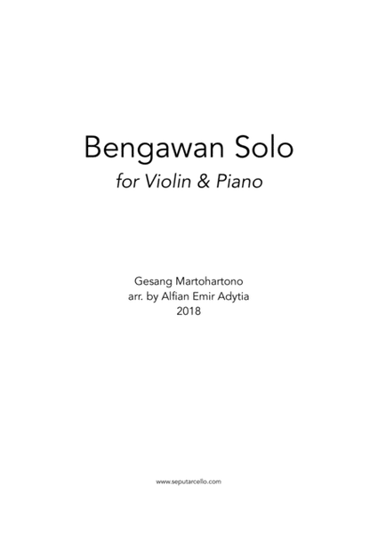 Bengawan Solo for Violin & Piano