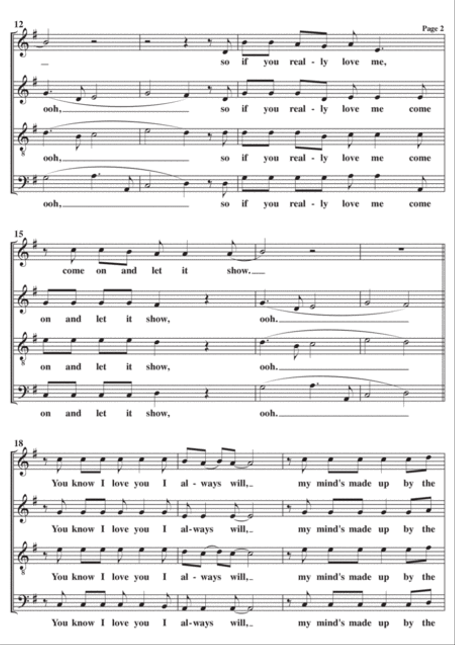 Love Is All Around Love Is All Around 4-Part scores gallery preview page 2