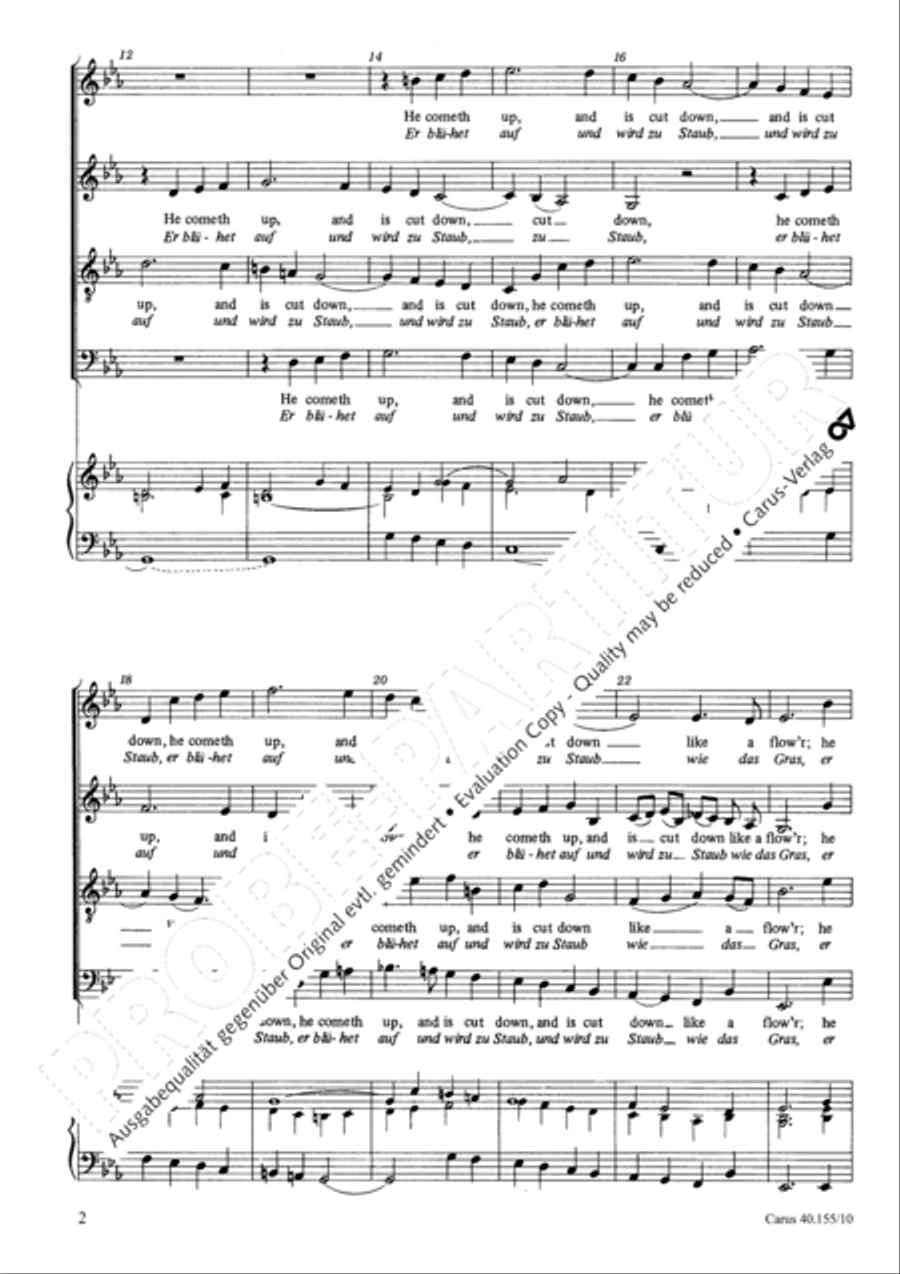 Man that is born of a woman (Der Mensch, vom Weibe geboren) 4-Part scores gallery preview page 3