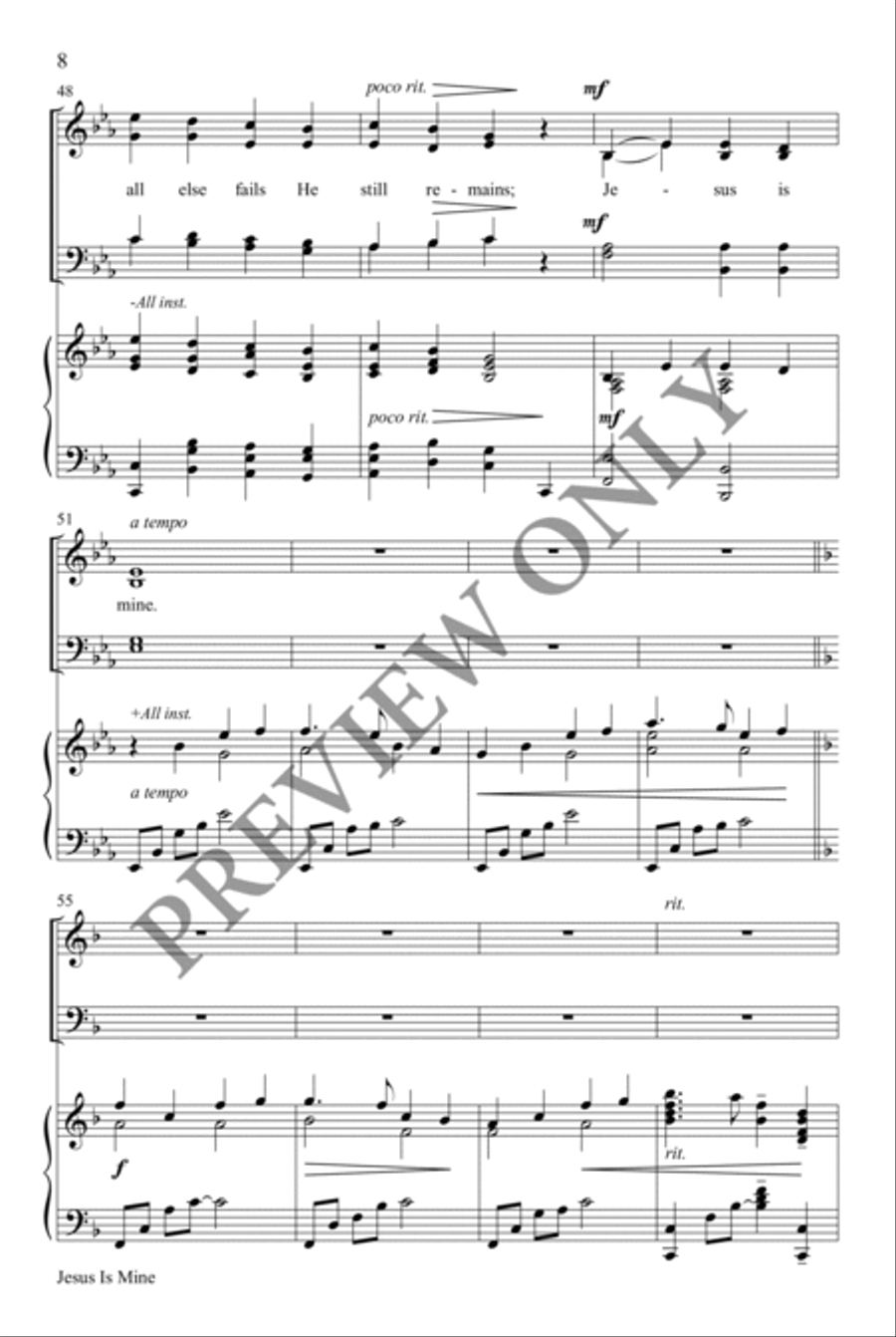 Jesus Is Mine 4-Part scores gallery preview page 7