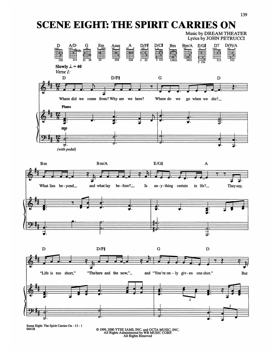 Scene Eight: The Spirit Carries On Acoustic Guitar scores gallery preview page 1