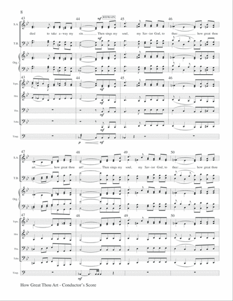 How Great Thou Art Choir scores gallery preview page 8