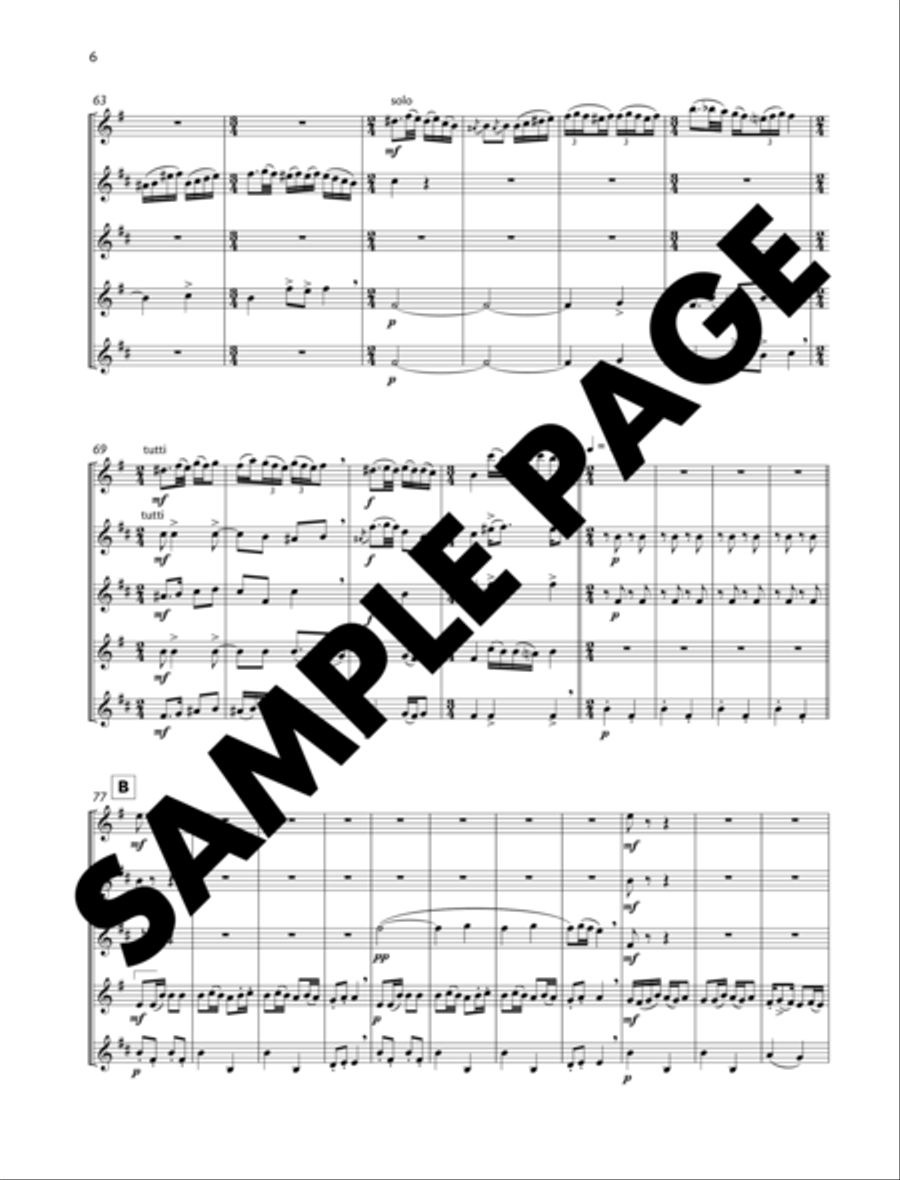 Turkish Dance Melodies Saxophone Quintet scores gallery preview page 5