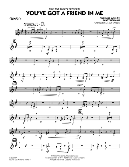 You've Got A Friend In Me (from Toy Story) (arr. Mark Taylor) - Trumpet 4 by Mark Taylor Jazz Ensemble - Digital Sheet Music