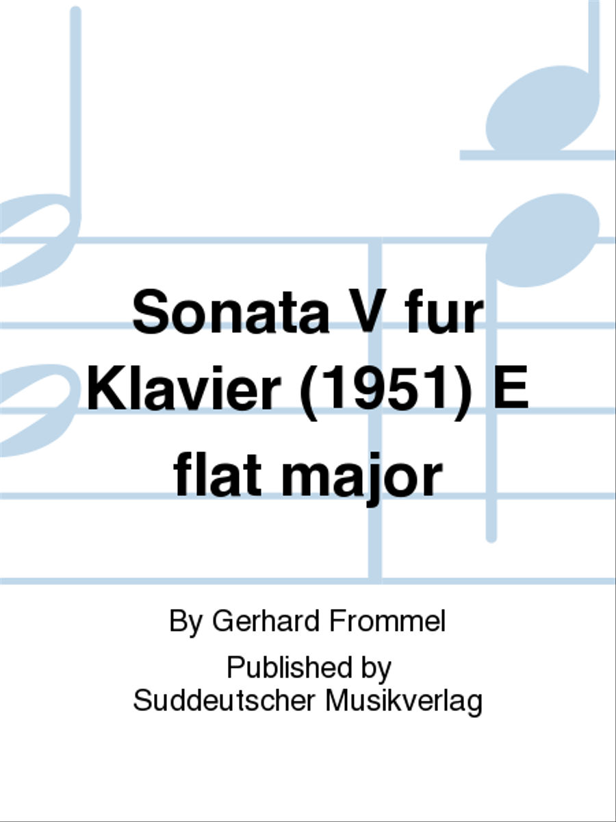 Sonata V fur Klavier (1951) E flat major Piano Solo scores gallery preview page 1