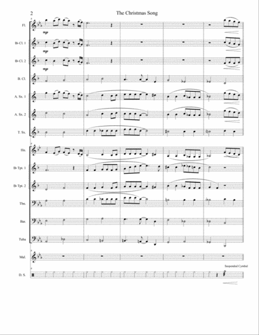 The Christmas Song (Chestnuts Roasting On An Open Fire) Concert Band scores gallery preview page 2