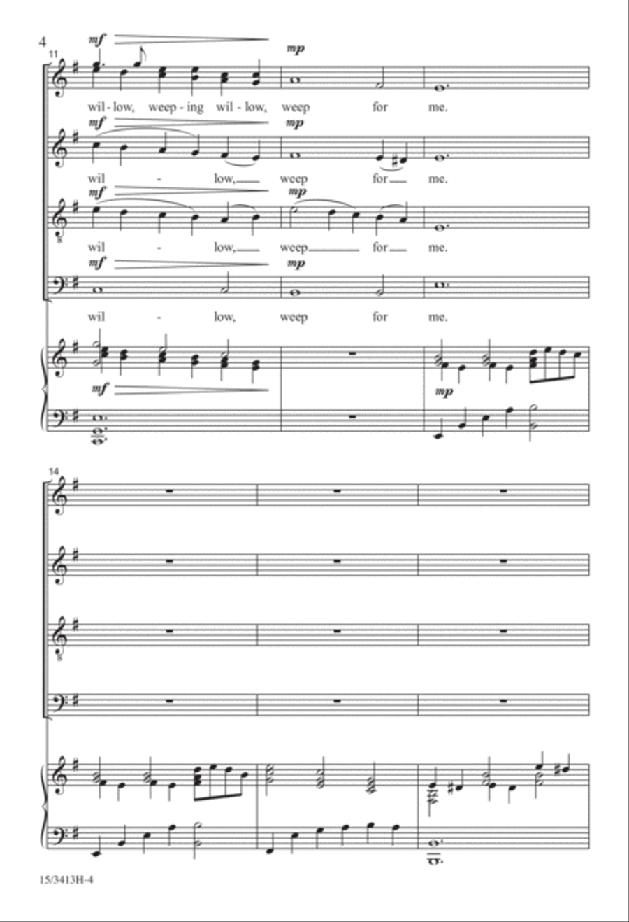 Willow, Willow SSATB scores gallery preview page 4