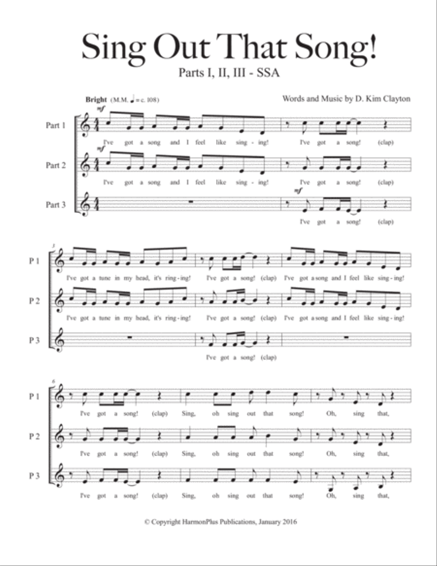 Sing Out That Song! 3-Part scores gallery preview page 2